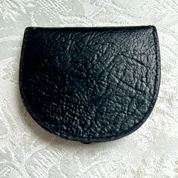 Mens Genuine Leather Coin Tray Purse Wallet Gents Small Change - Picture 3 of 4